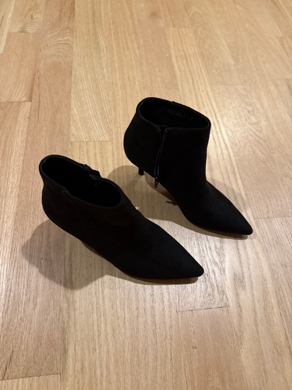 Zara black suede booties
